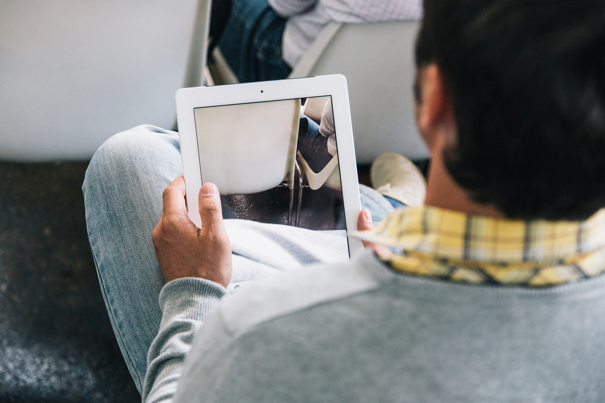 Man holding a tablet