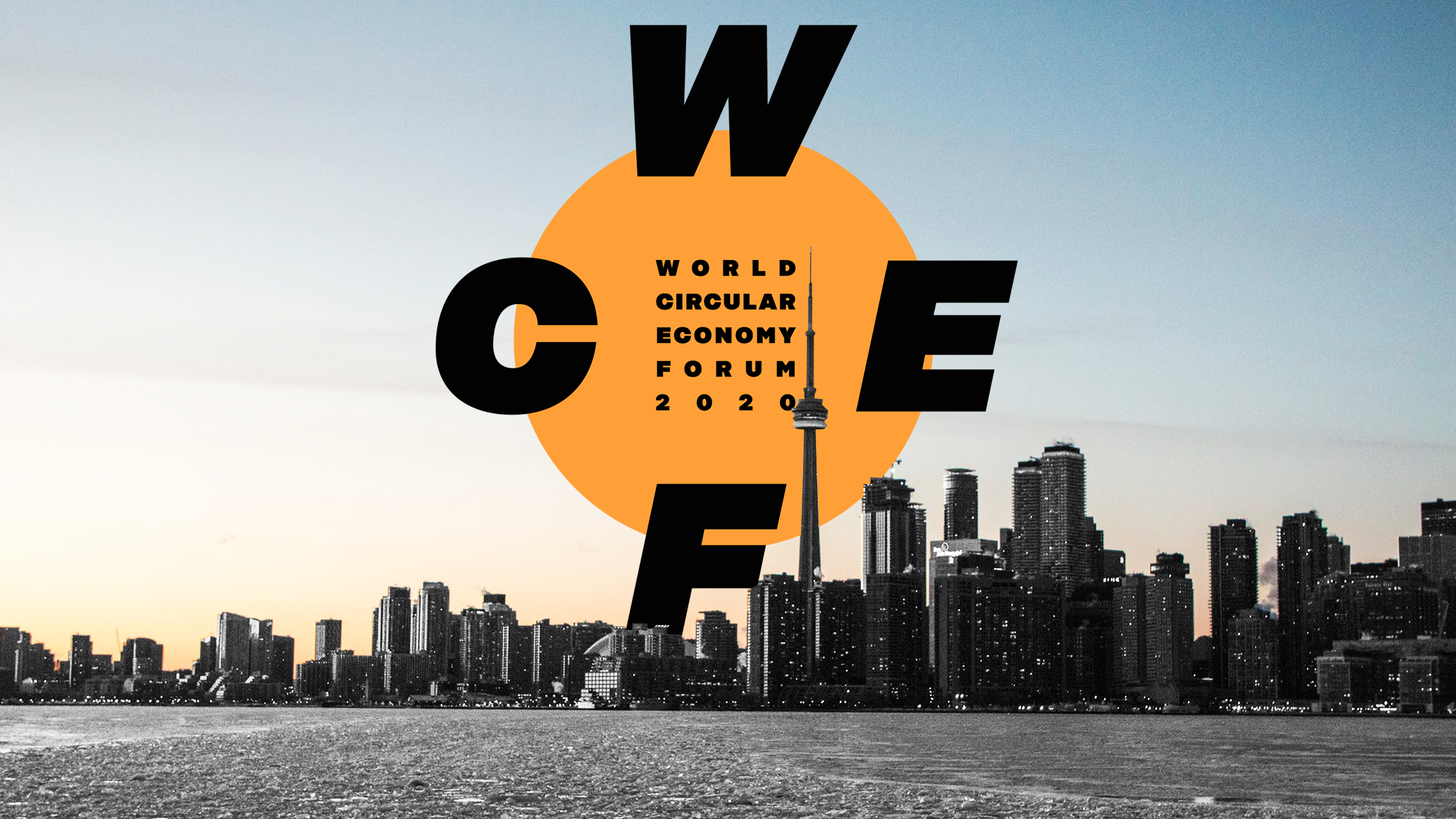 WCEF2020 logo över Toronto skyline