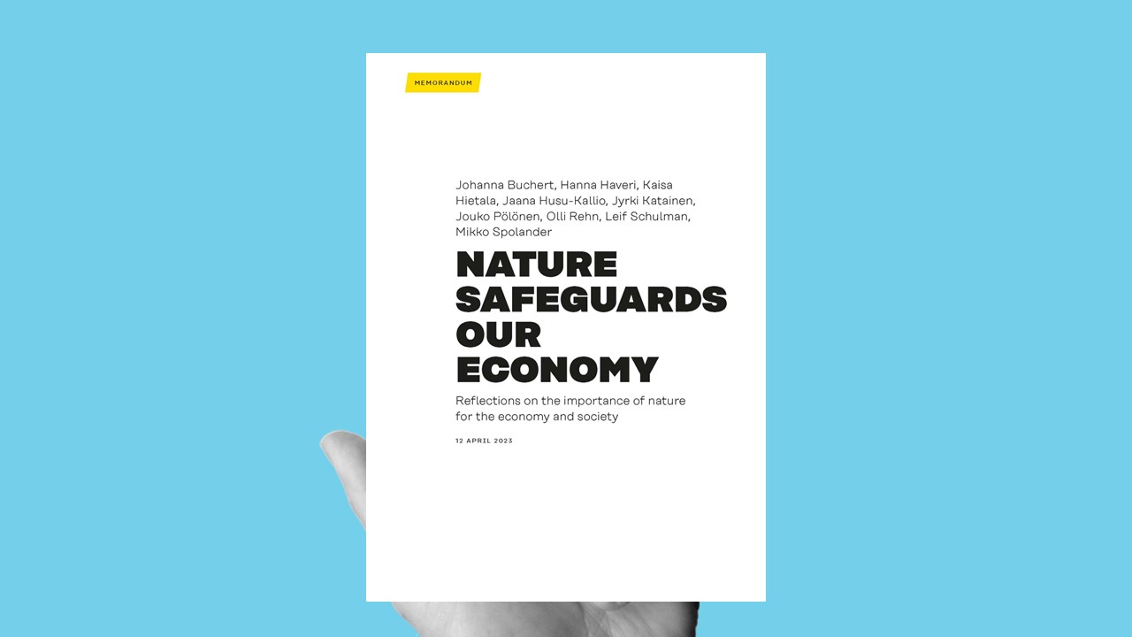 sitra memorandum: nature safeguards our economy