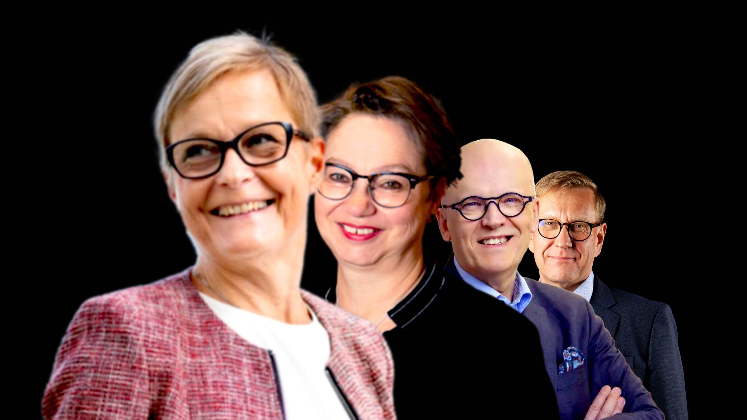 Paula Eerola (Suomen Akatemia), Nina Kopola (Business Finland), Antti Vasara (VTT) ja Atte Jääskeläinen (Sitra)